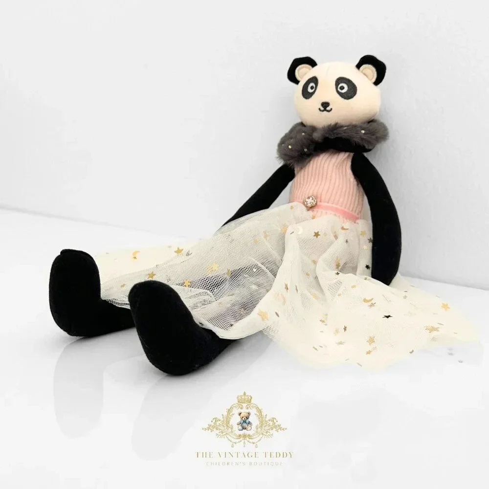 NWT Pretty Girls Princess Ballerina Dolly Plush Toy Handmade Panda Cute Kids Toy